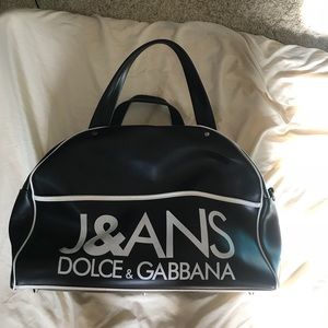 Black Dolce and Gabbana J&ANS sports duffle